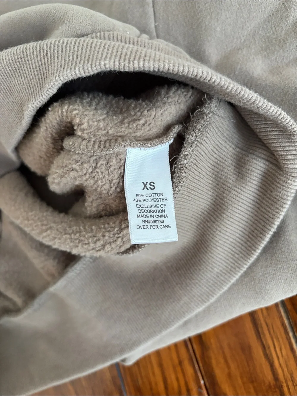 Land Rover pacsun Quarter-Zip cropped Pullover Sweatshirt in Taupe brown XS - Picture 5 of 7